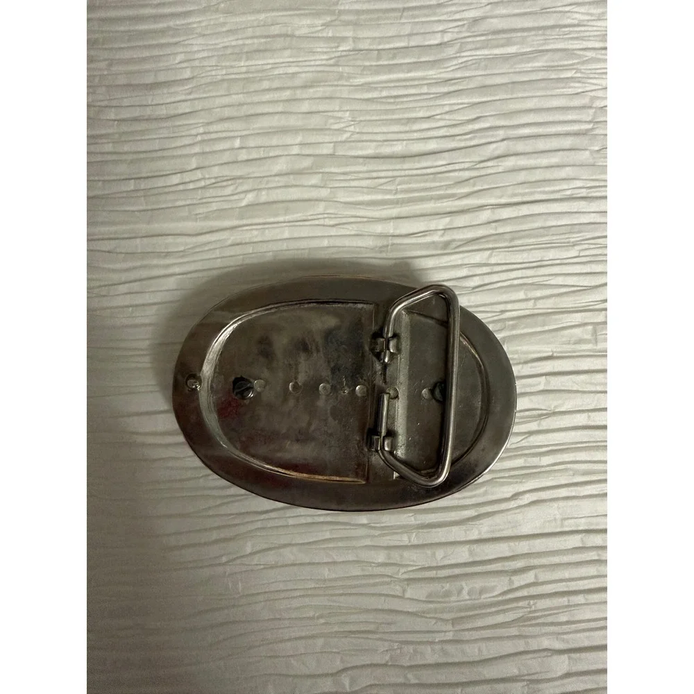 Vintage Inspired Oval Belt Buckle Real Scorpion Encased In Resin Center